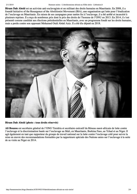 Humeurs noires - L’abolitionnisme africain au XXIe siècle - Libération.fr2